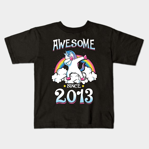 Awesome since 2013 Kids T-Shirt by KsuAnn